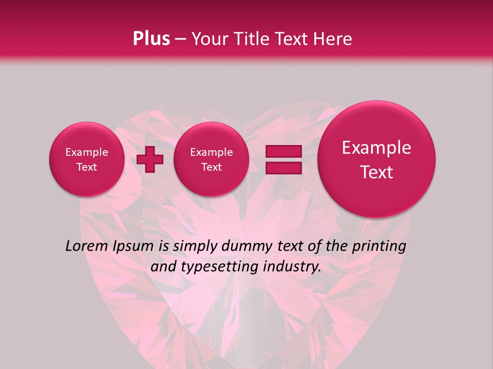 Object Garnet Heart PowerPoint Template