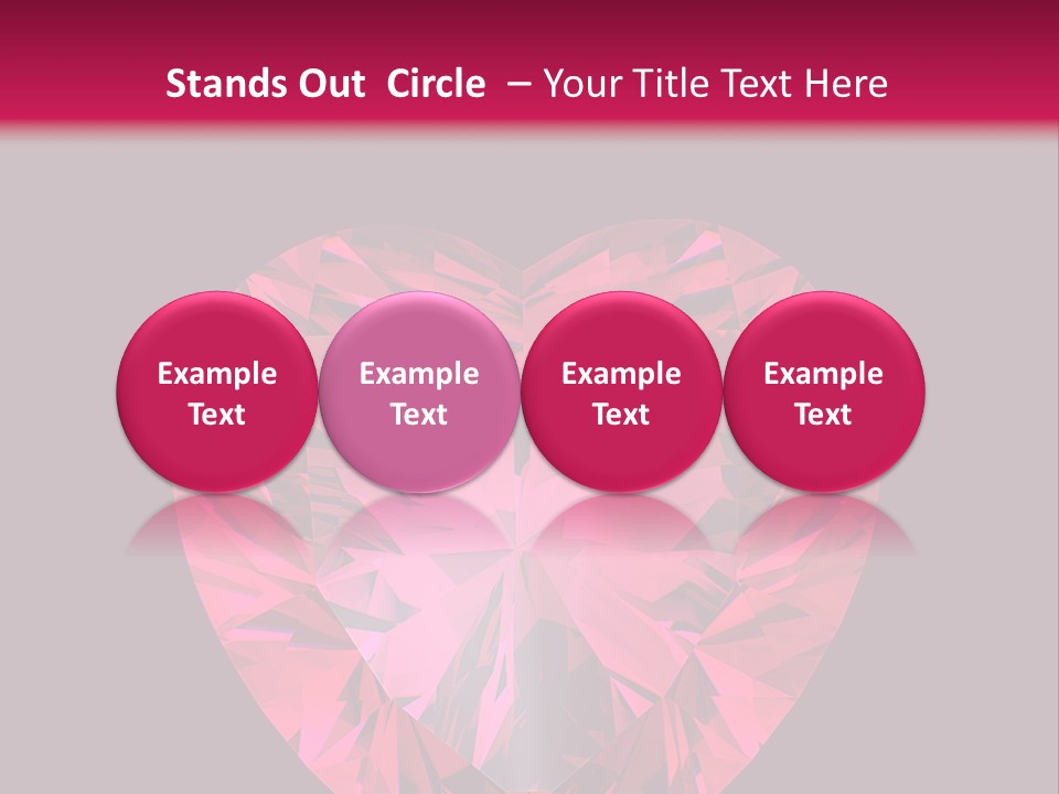 Object Garnet Heart PowerPoint Template