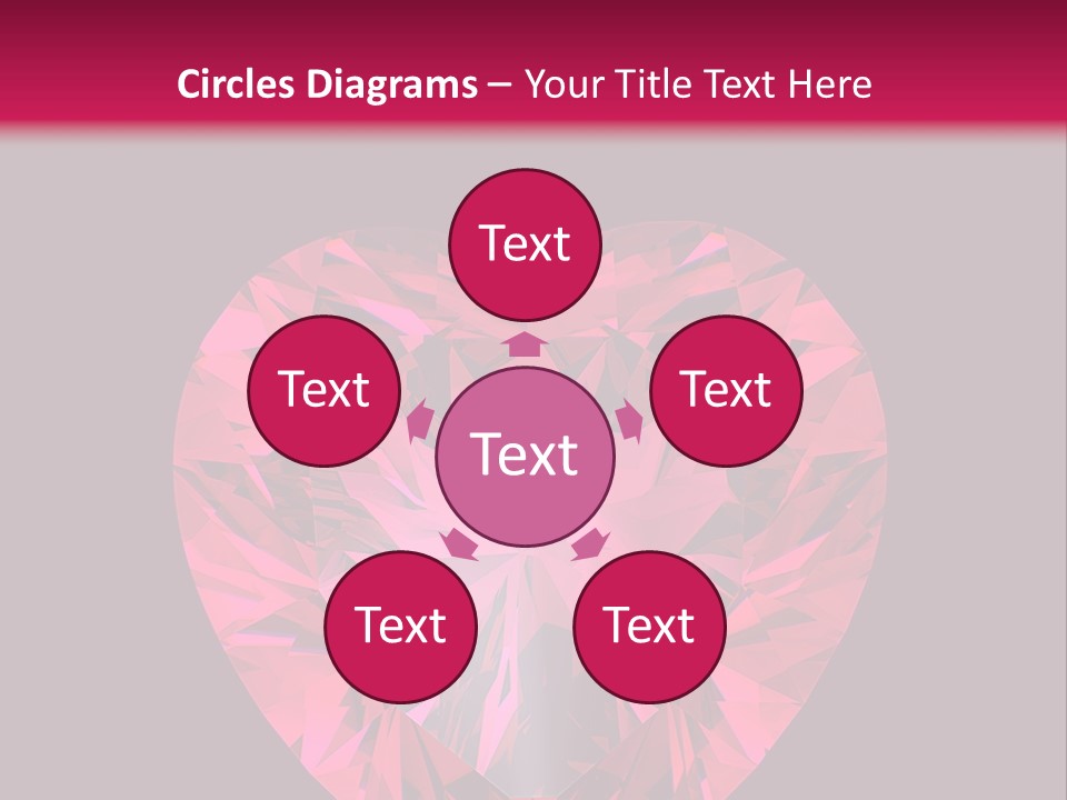 Object Garnet Heart PowerPoint Template