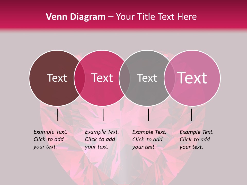 Object Garnet Heart PowerPoint Template