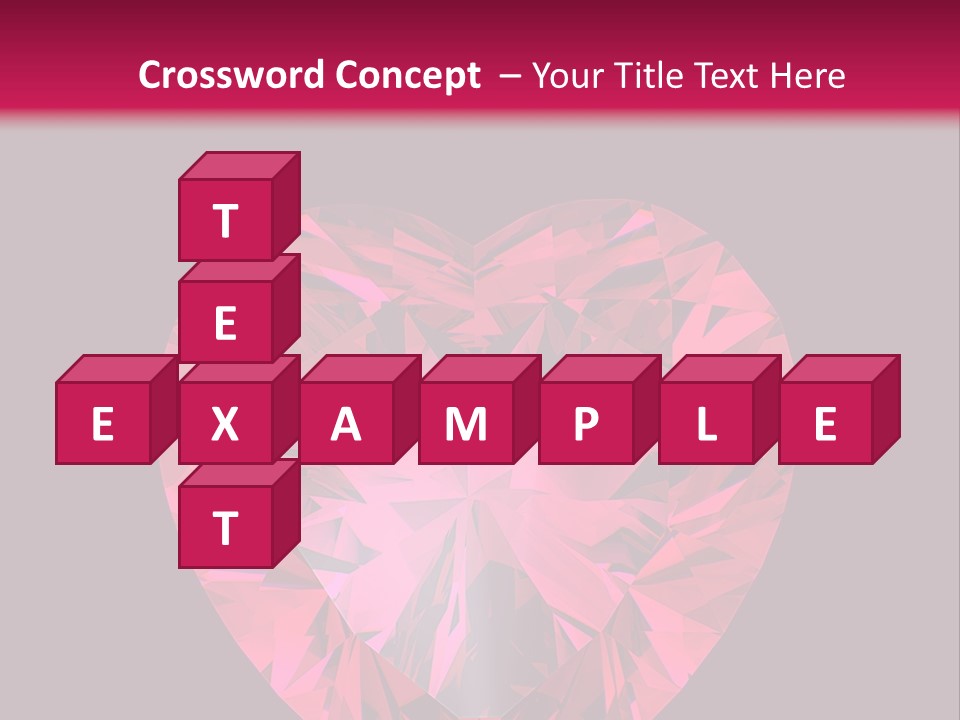 Object Garnet Heart PowerPoint Template