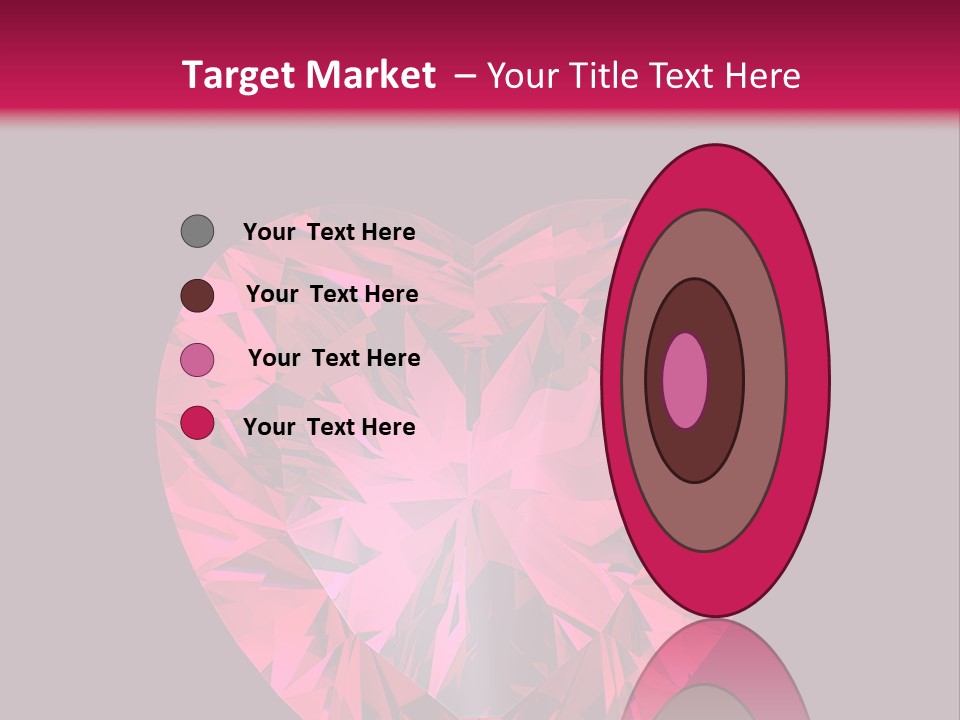 Object Garnet Heart PowerPoint Template