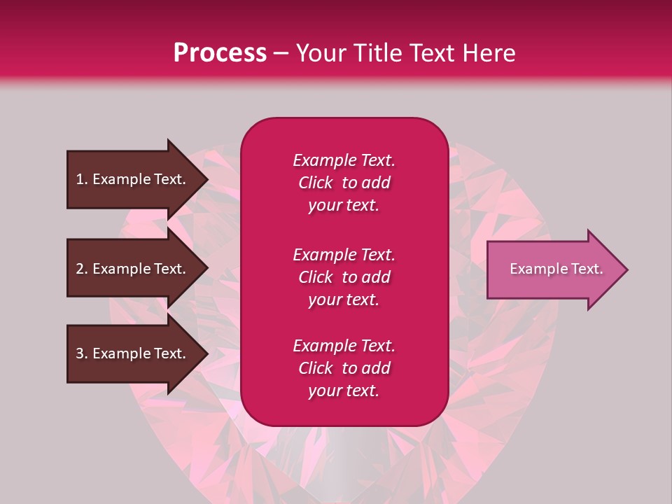 Object Garnet Heart PowerPoint Template