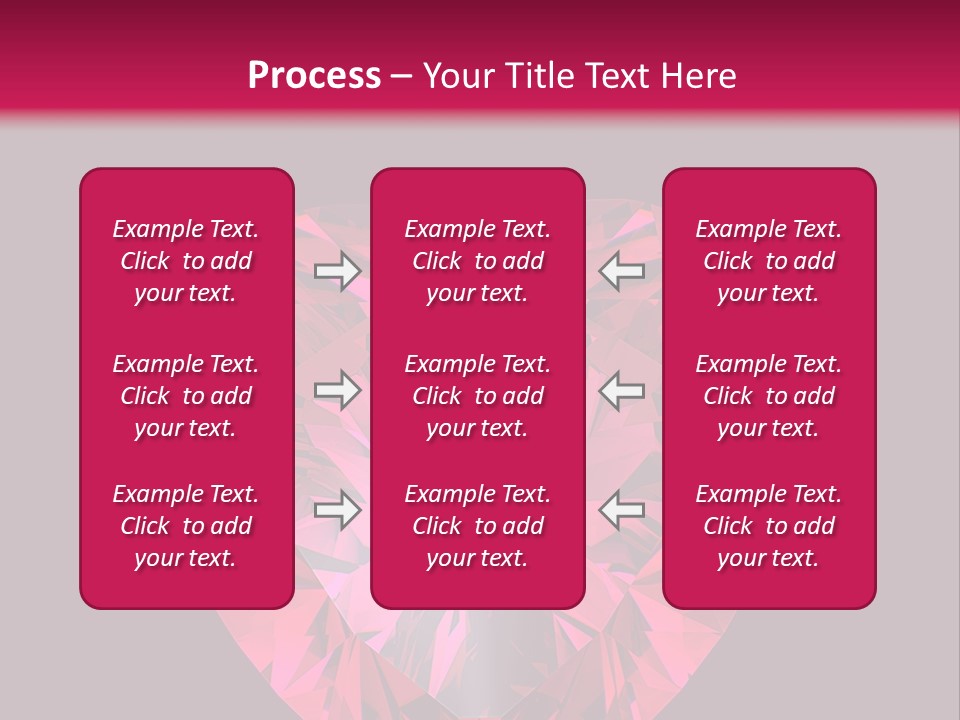 Object Garnet Heart PowerPoint Template
