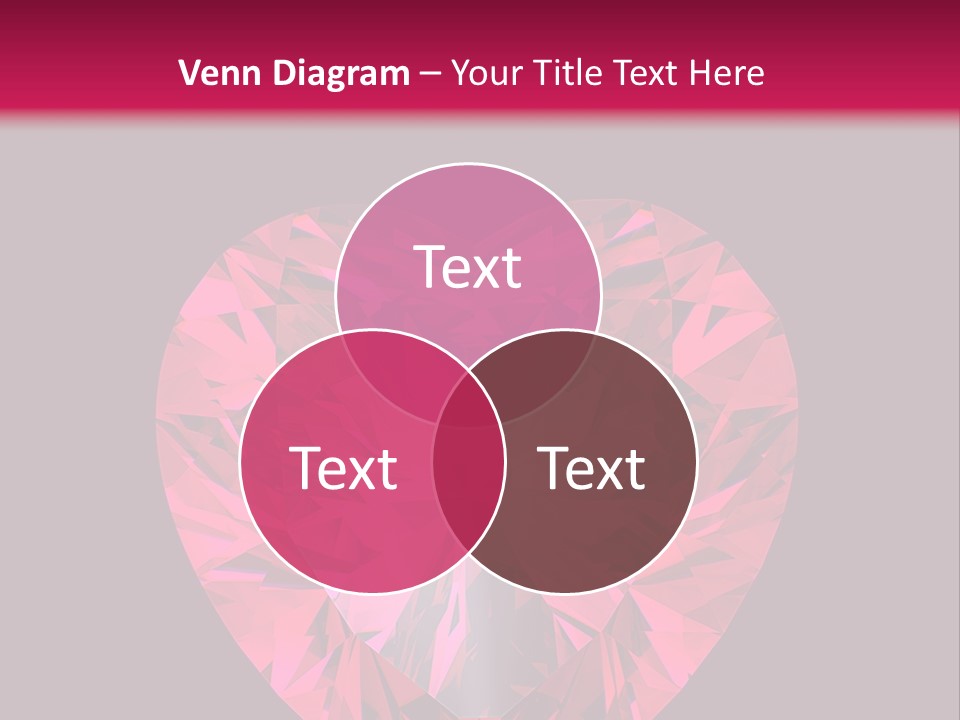Object Garnet Heart PowerPoint Template
