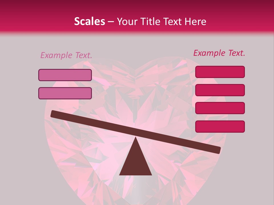 Object Garnet Heart PowerPoint Template