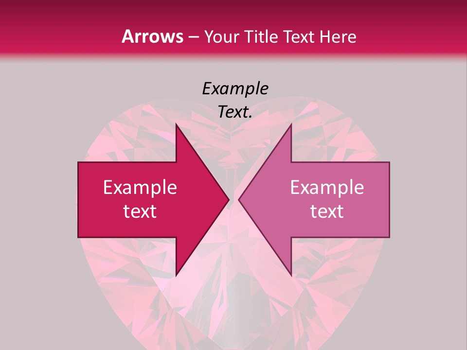 Object Garnet Heart PowerPoint Template