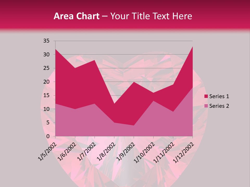 Object Garnet Heart PowerPoint Template