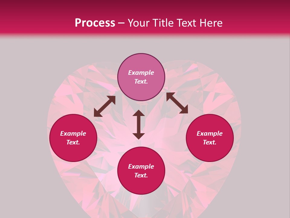 Object Garnet Heart PowerPoint Template