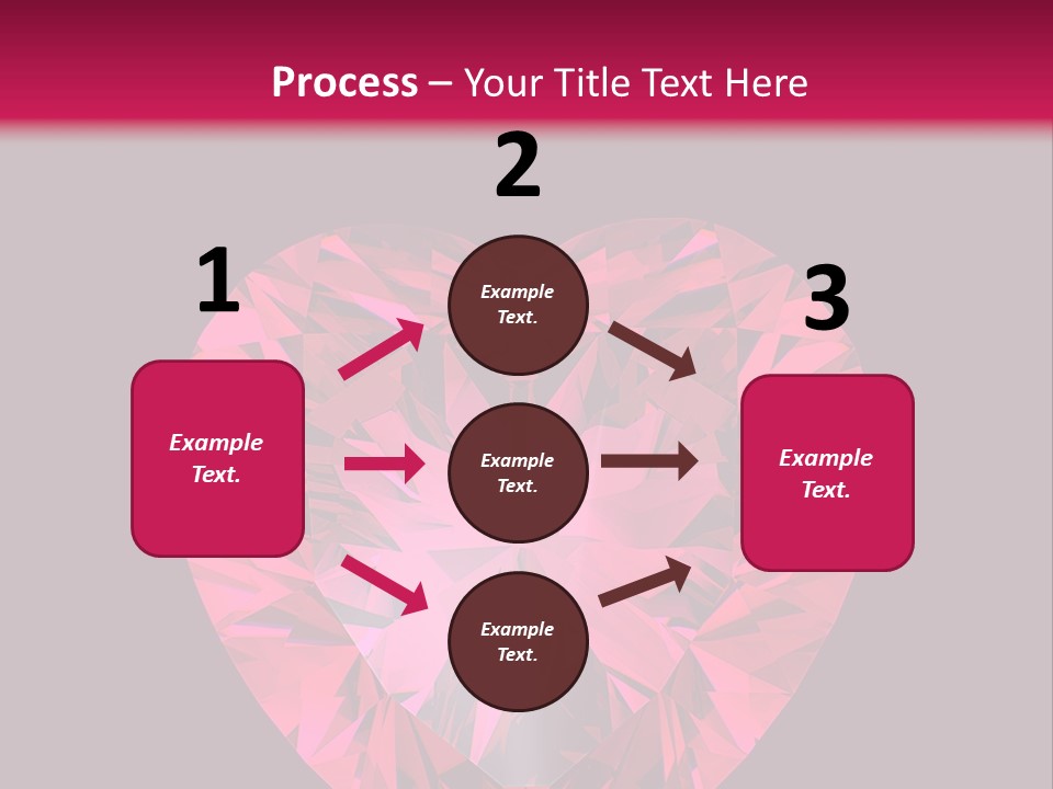 Object Garnet Heart PowerPoint Template