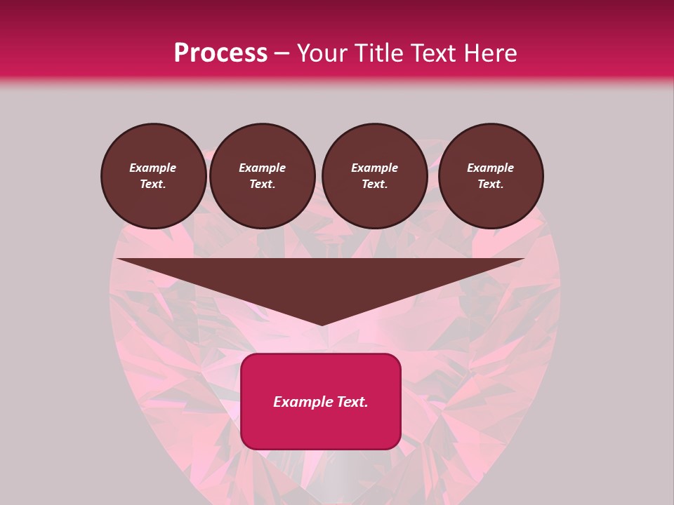Object Garnet Heart PowerPoint Template