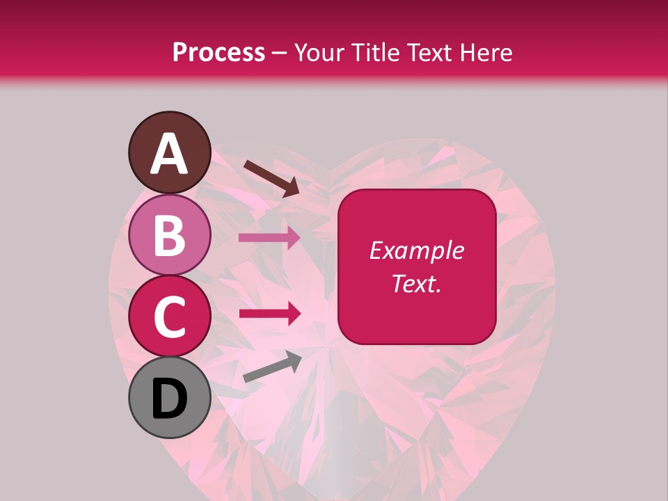 Object Garnet Heart PowerPoint Template