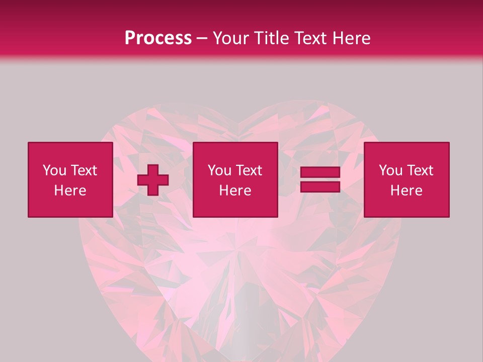 Object Garnet Heart PowerPoint Template