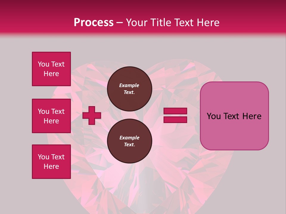 Object Garnet Heart PowerPoint Template