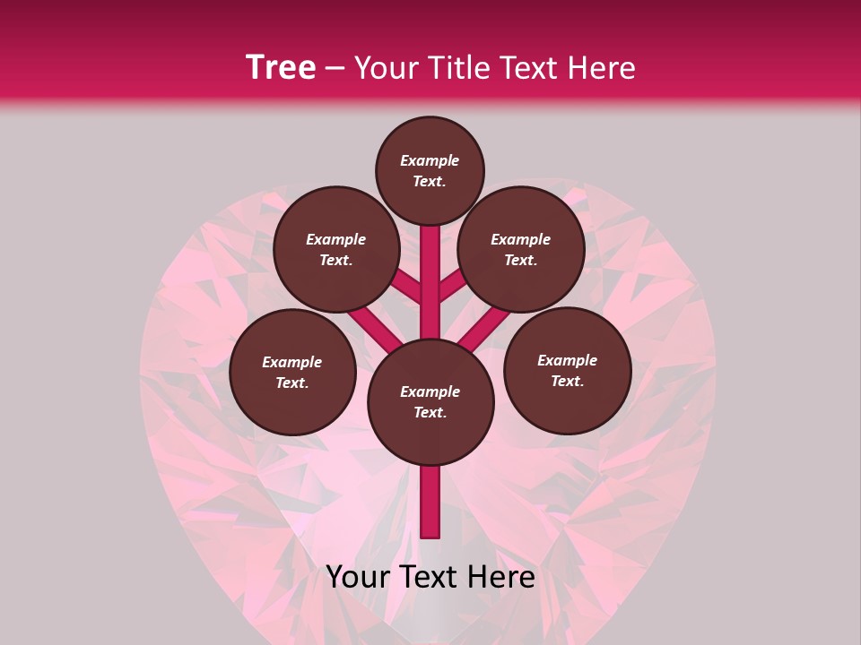 Object Garnet Heart PowerPoint Template