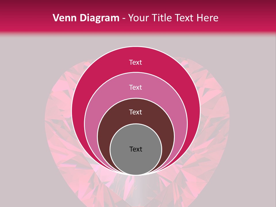 Object Garnet Heart PowerPoint Template