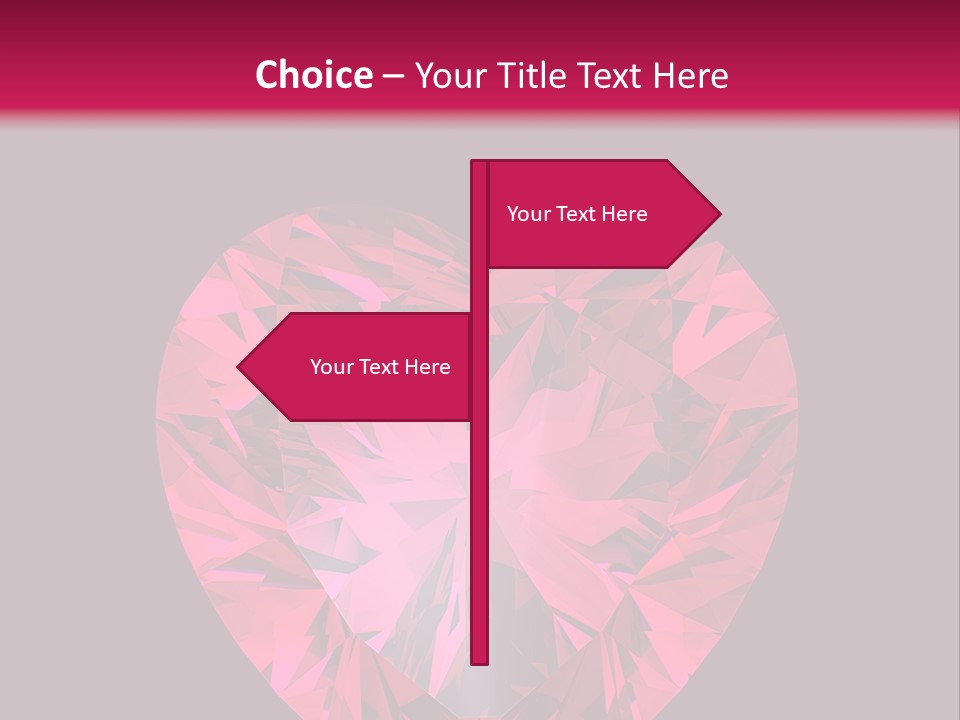 Object Garnet Heart PowerPoint Template