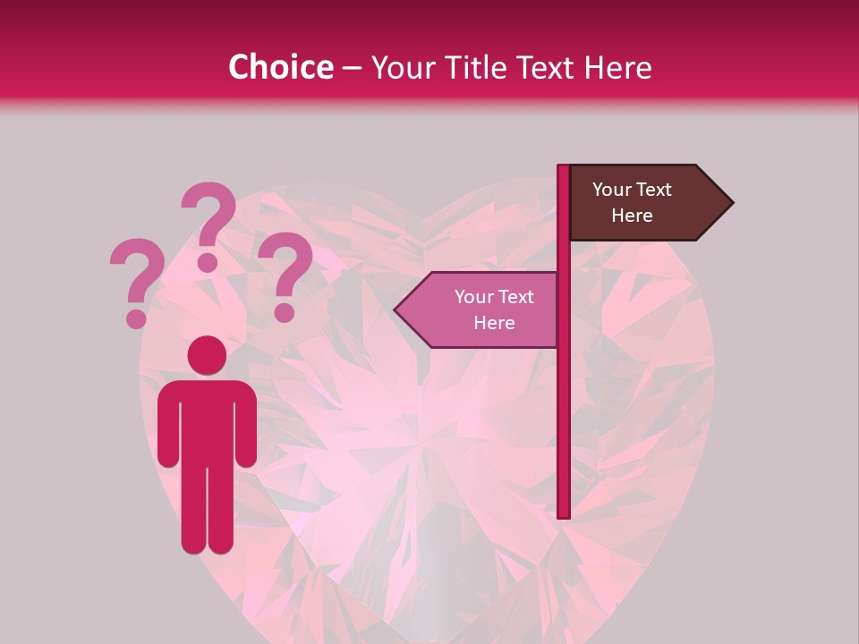Object Garnet Heart PowerPoint Template
