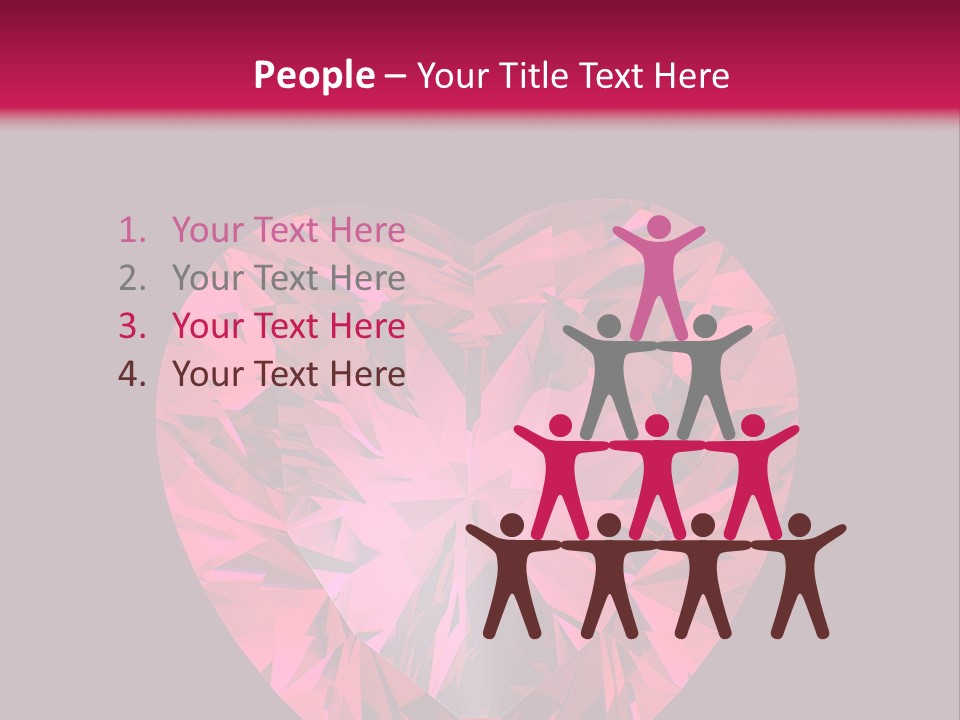 Object Garnet Heart PowerPoint Template