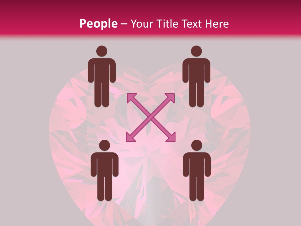 Object Garnet Heart PowerPoint Template