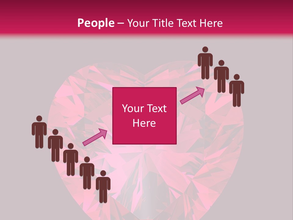 Object Garnet Heart PowerPoint Template