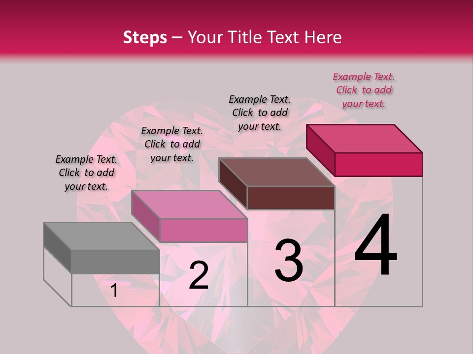 Object Garnet Heart PowerPoint Template