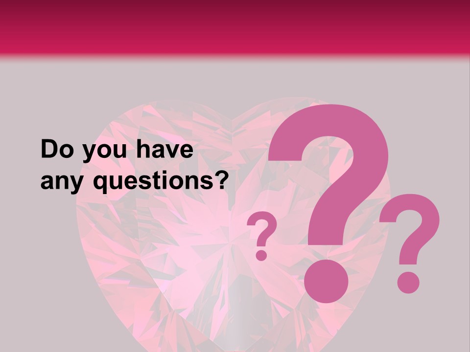 Object Garnet Heart PowerPoint Template