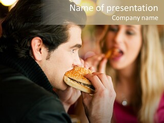 Going Out Man Meal PowerPoint Template