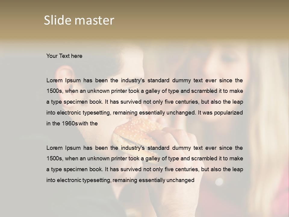 Going Out Man Meal PowerPoint Template