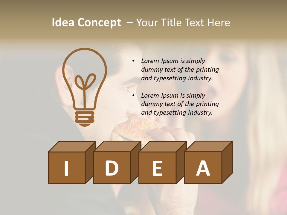 Going Out Man Meal PowerPoint Template