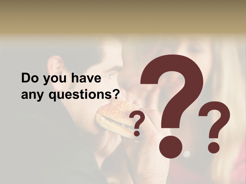 Going Out Man Meal PowerPoint Template