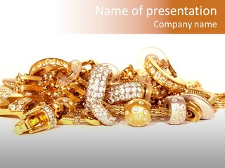 Pendant Metal Bijouterie PowerPoint Template