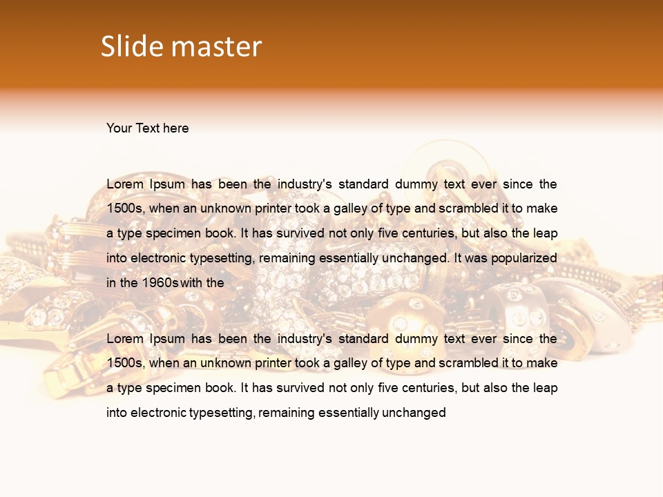 Pendant Metal Bijouterie PowerPoint Template