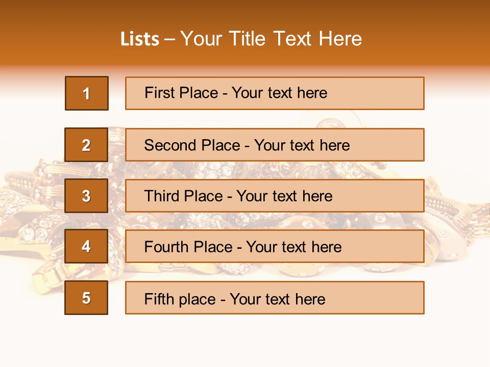 Pendant Metal Bijouterie PowerPoint Template