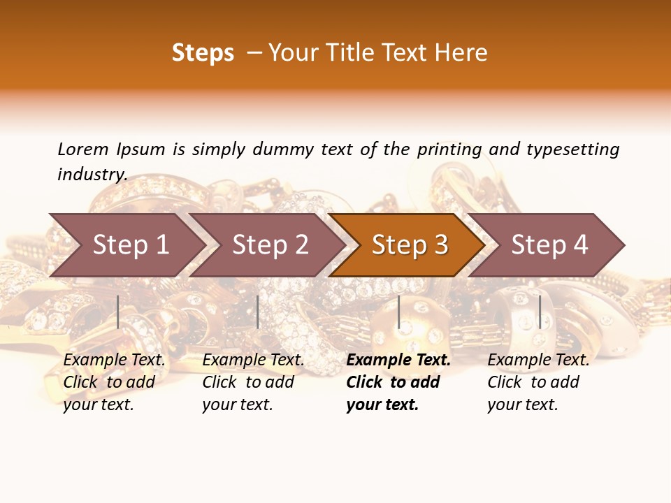 Pendant Metal Bijouterie PowerPoint Template