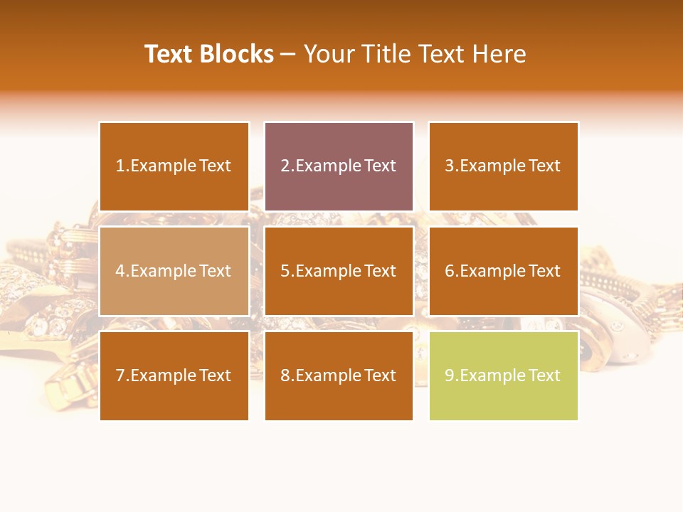 Pendant Metal Bijouterie PowerPoint Template