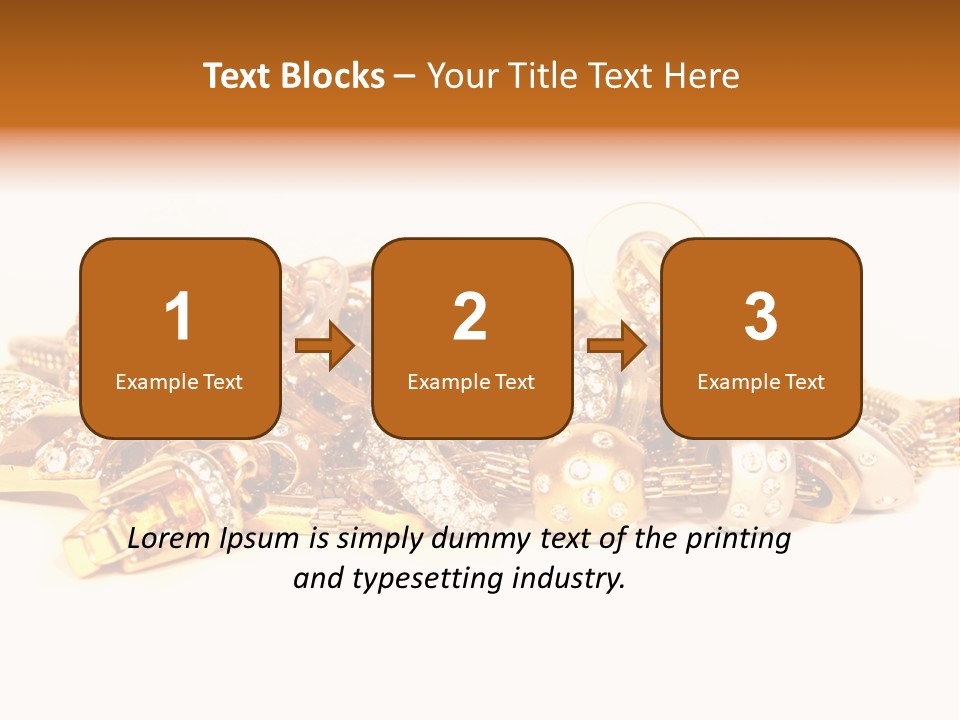 Pendant Metal Bijouterie PowerPoint Template