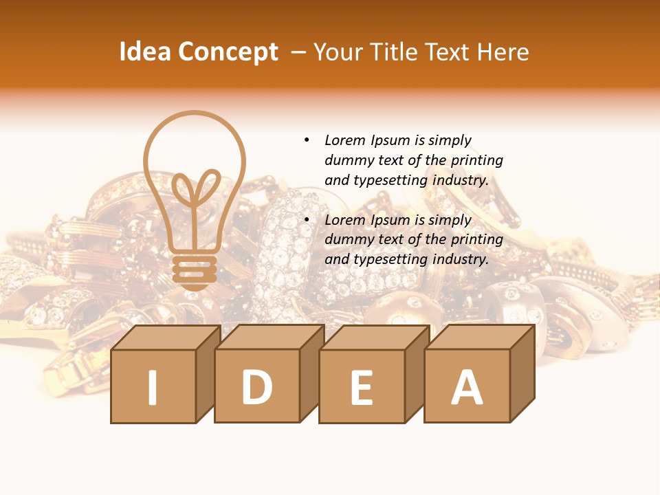 Pendant Metal Bijouterie PowerPoint Template