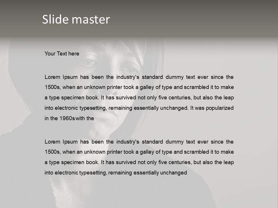 Eyes Beautiful Model PowerPoint Template