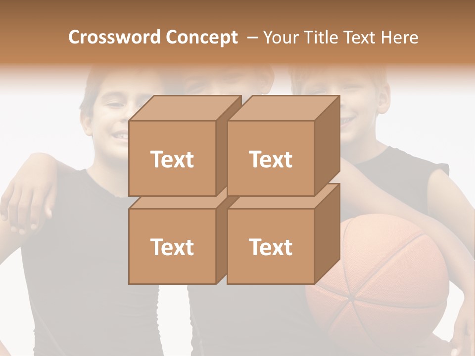 Holding Eight Year Old Sport PowerPoint Template