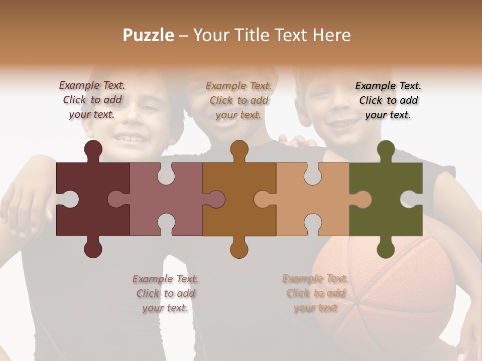 Holding Eight Year Old Sport PowerPoint Template