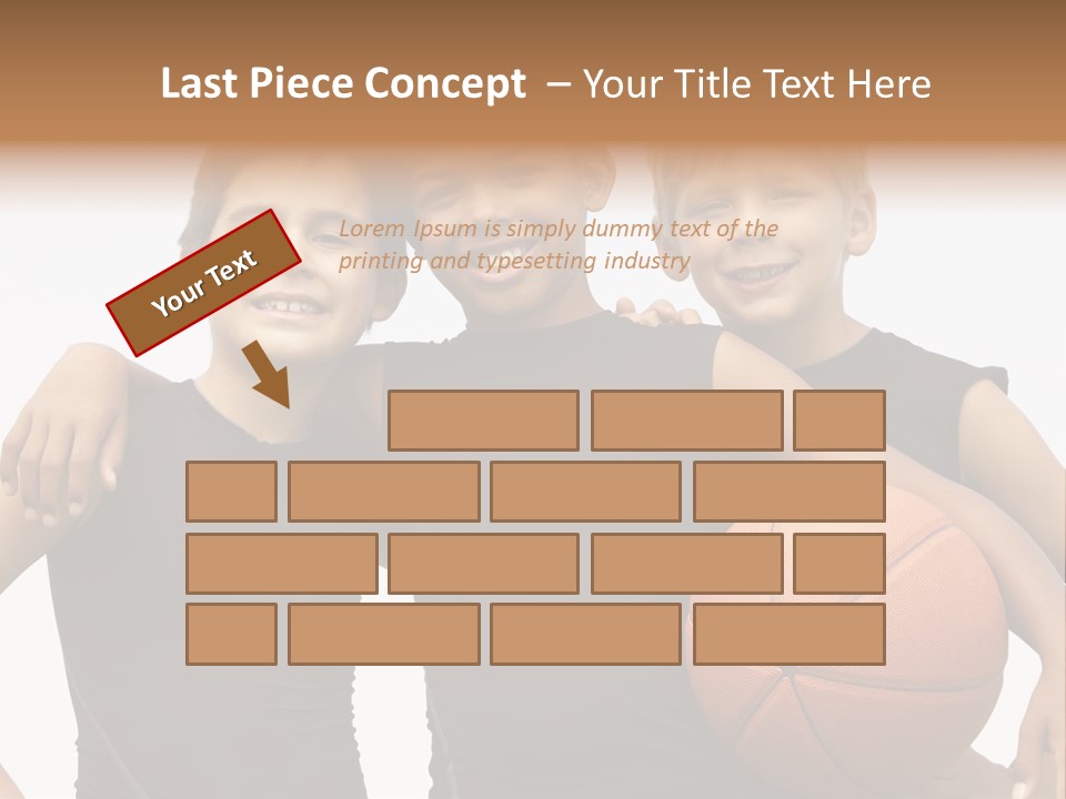 Holding Eight Year Old Sport PowerPoint Template