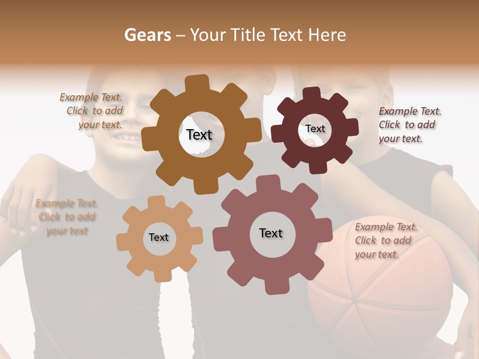 Holding Eight Year Old Sport PowerPoint Template