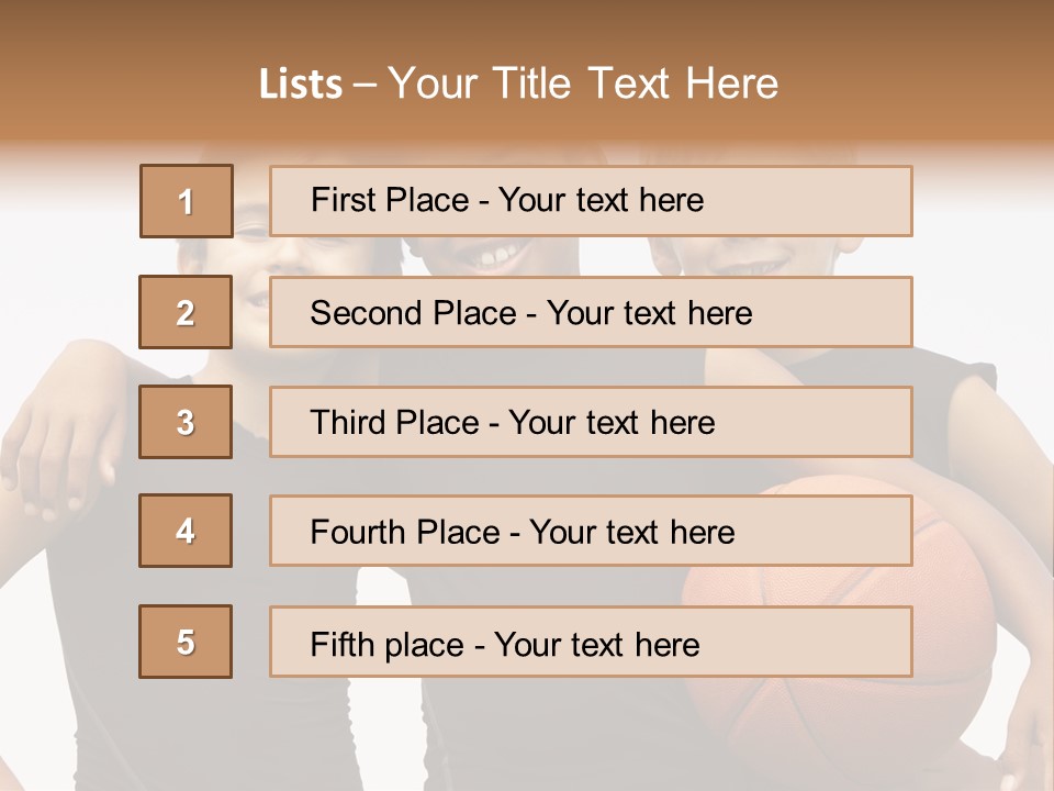 Holding Eight Year Old Sport PowerPoint Template