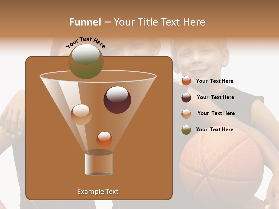 Holding Eight Year Old Sport PowerPoint Template