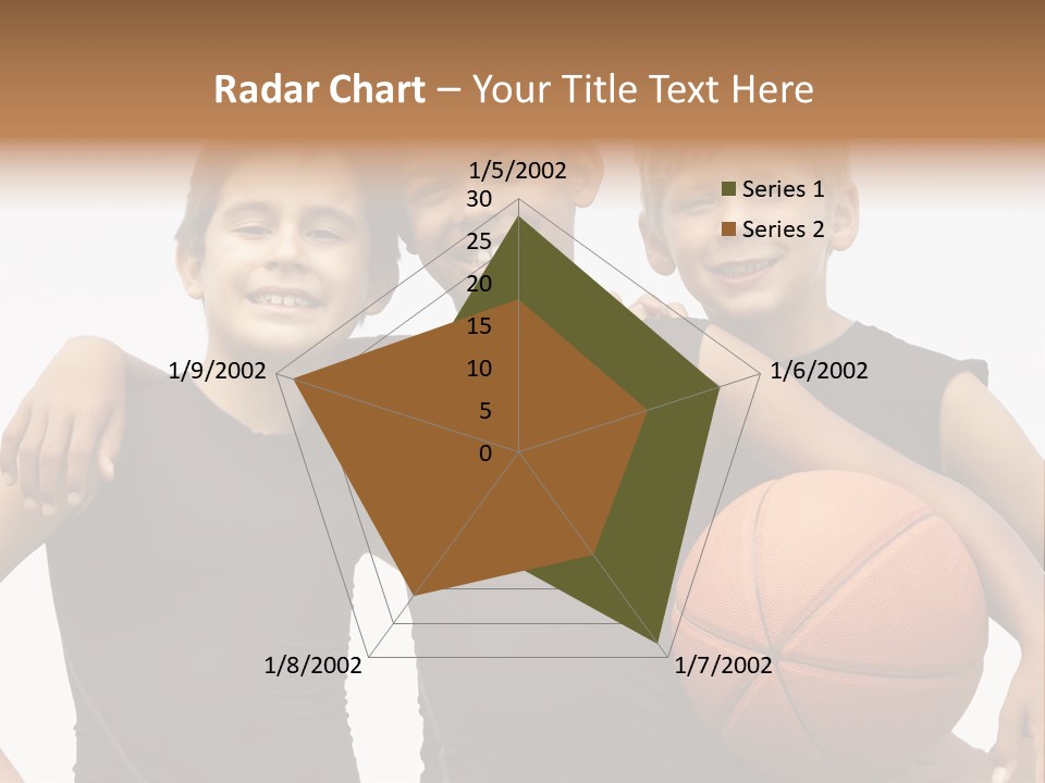 Holding Eight Year Old Sport PowerPoint Template