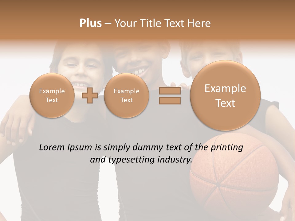 Holding Eight Year Old Sport PowerPoint Template