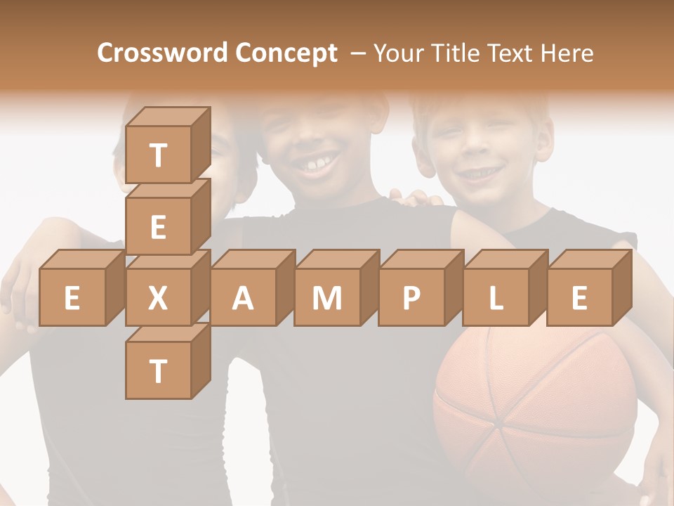 Holding Eight Year Old Sport PowerPoint Template