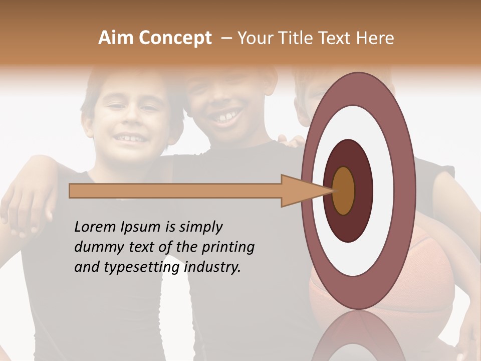 Holding Eight Year Old Sport PowerPoint Template