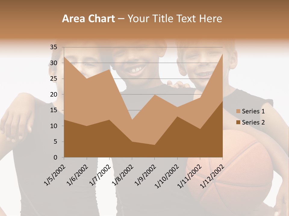 Holding Eight Year Old Sport PowerPoint Template